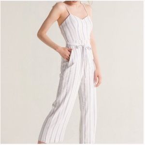 Abercrombie and Fitch white stripe jumpsuit